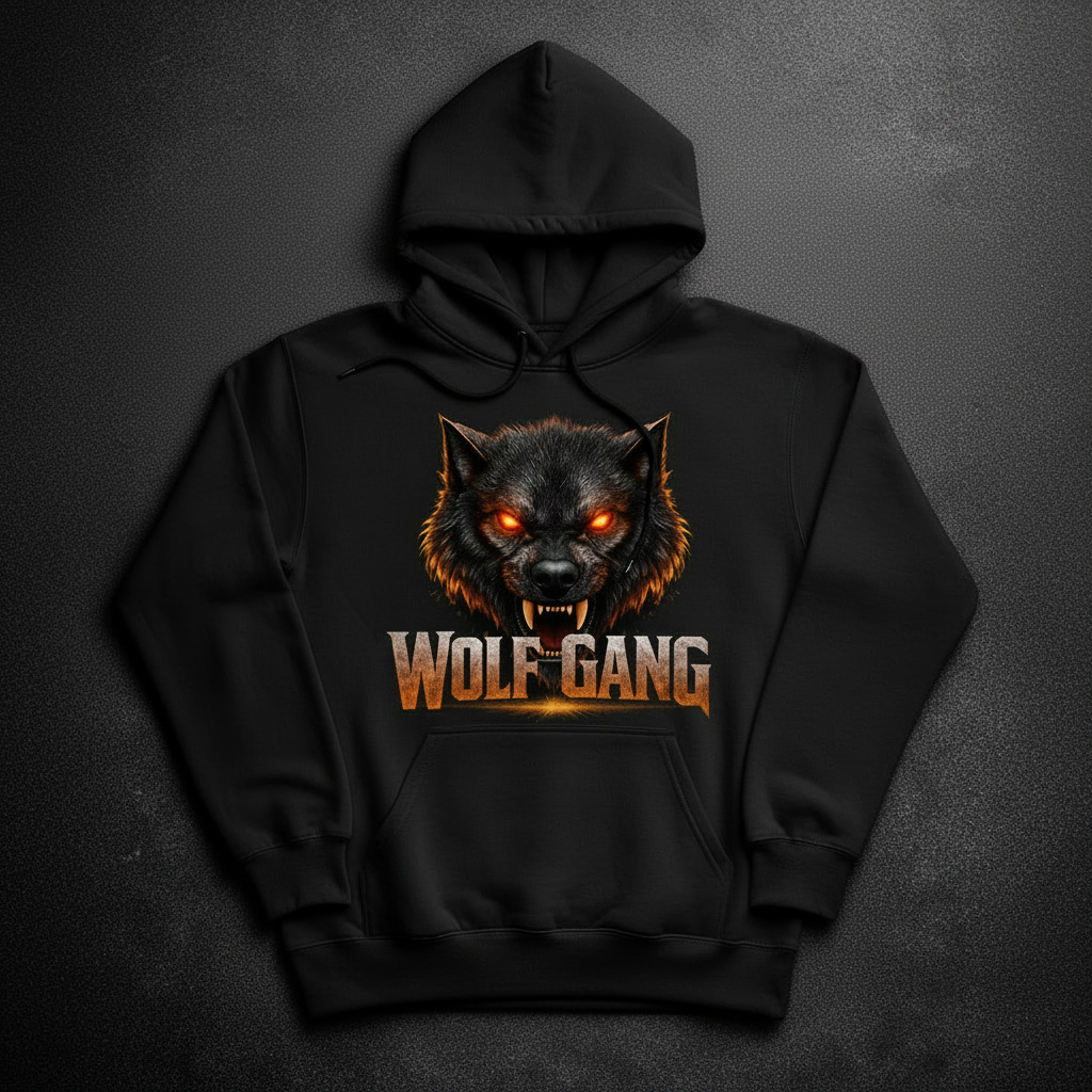 Wolf Gang Hoodie - Biting Text