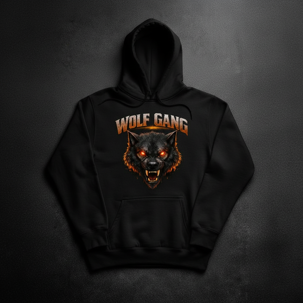 Wolf Gang Hoodie Mockup